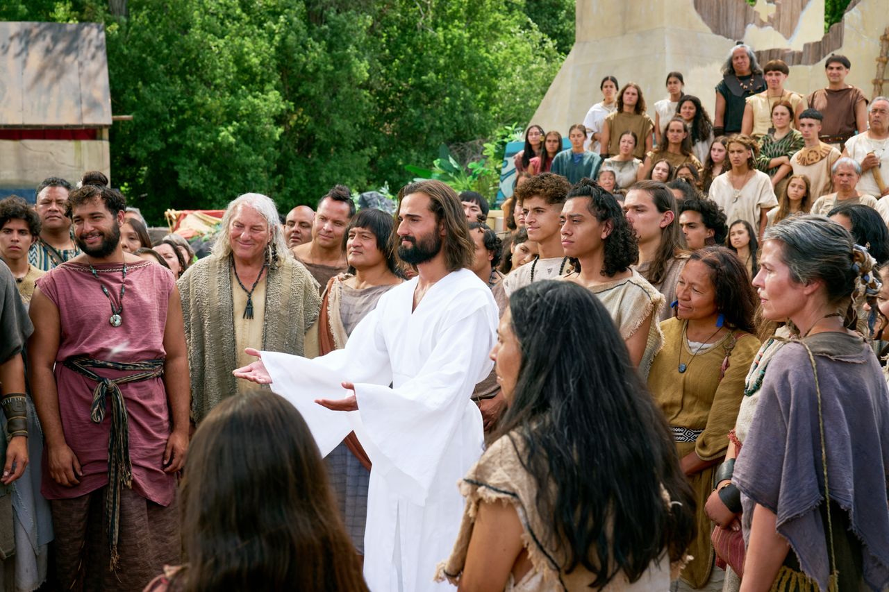 Jezus Christus verschijnt aan de mensen in het oude Amerika